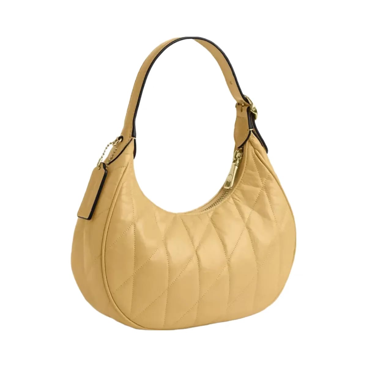 Coach Emily Shoulder Bag With Quilting in Gold Soft Yellow