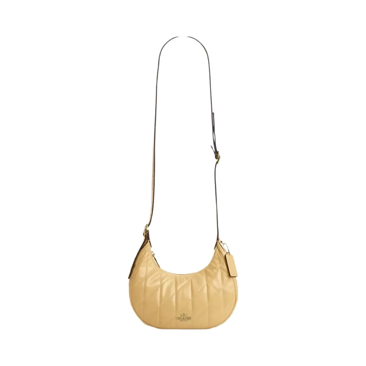 Coach Emily Shoulder Bag With Quilting in Gold Soft Yellow