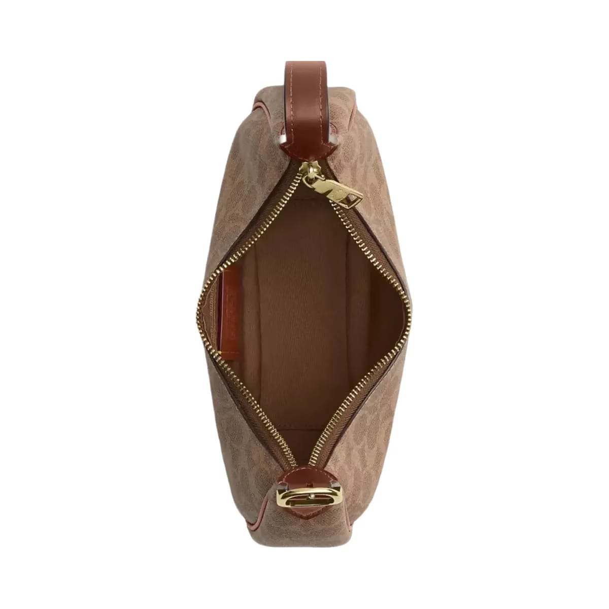 Coach Emily Shoulder Bag In Signature Canvas in Gold Tan Brown