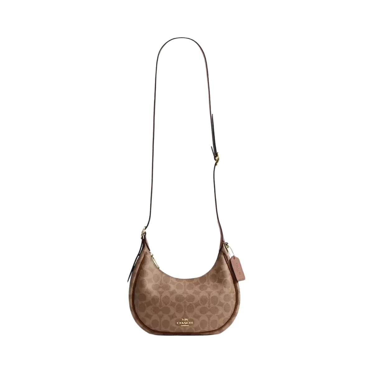 Coach Emily Shoulder Bag In Signature Canvas in Gold Tan Brown