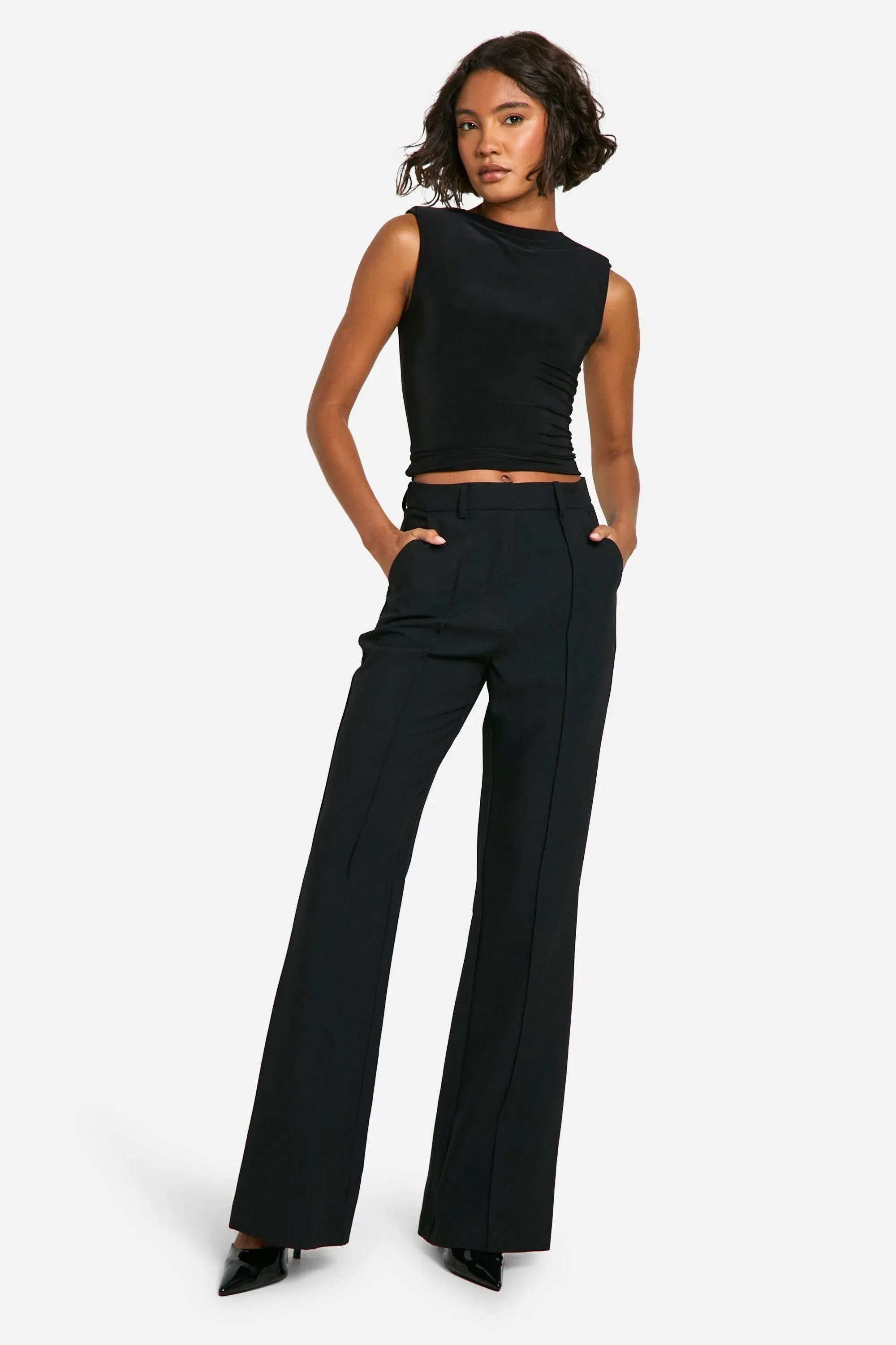 Tall Essential Flare Leg Tailored Trousers
