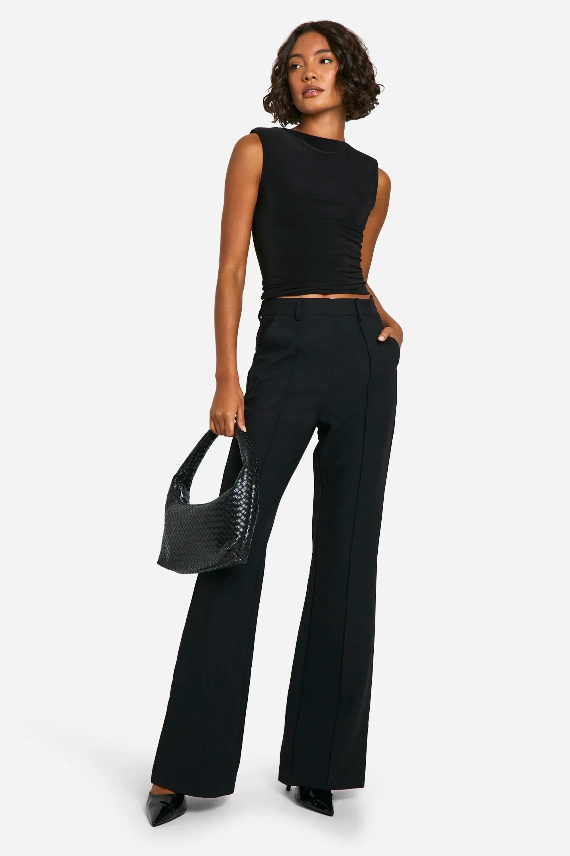 Tall Essential Flare Leg Tailored Trousers