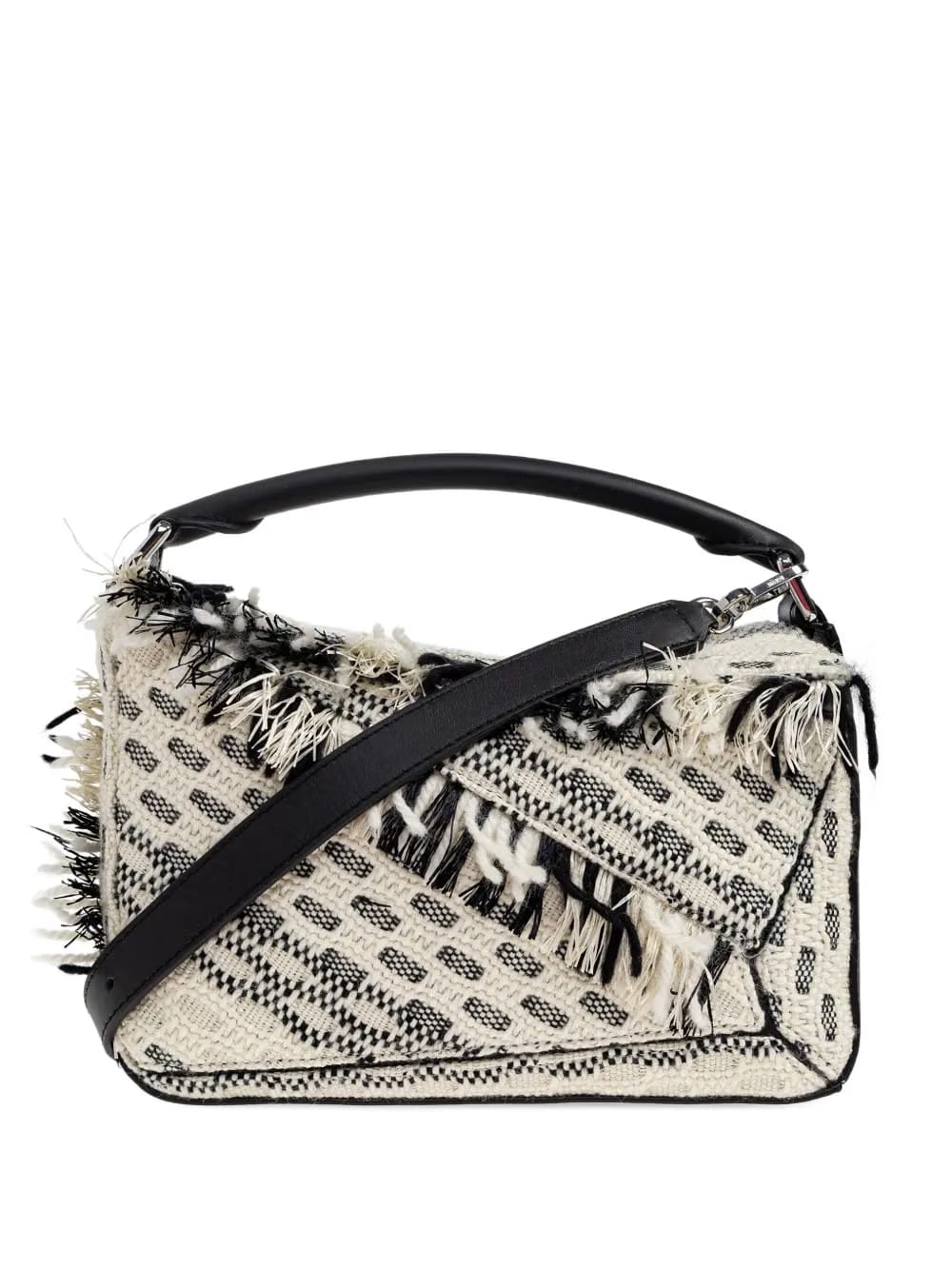x Albers Puzzle fringed tote bag