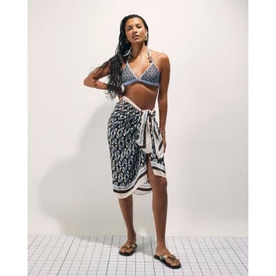 Brown Geometric Sarong