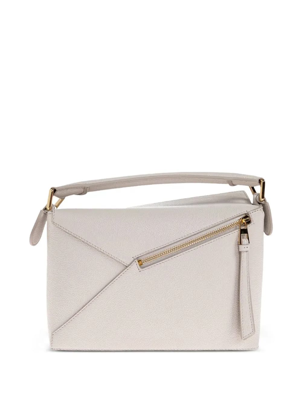 Puzzle leather tote bag