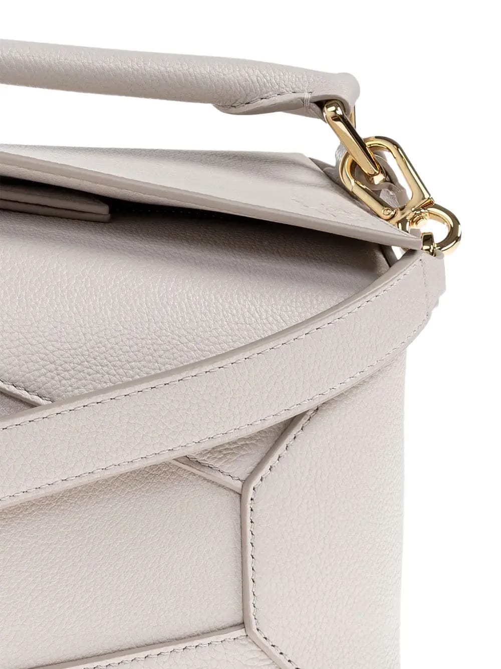 Puzzle leather tote bag