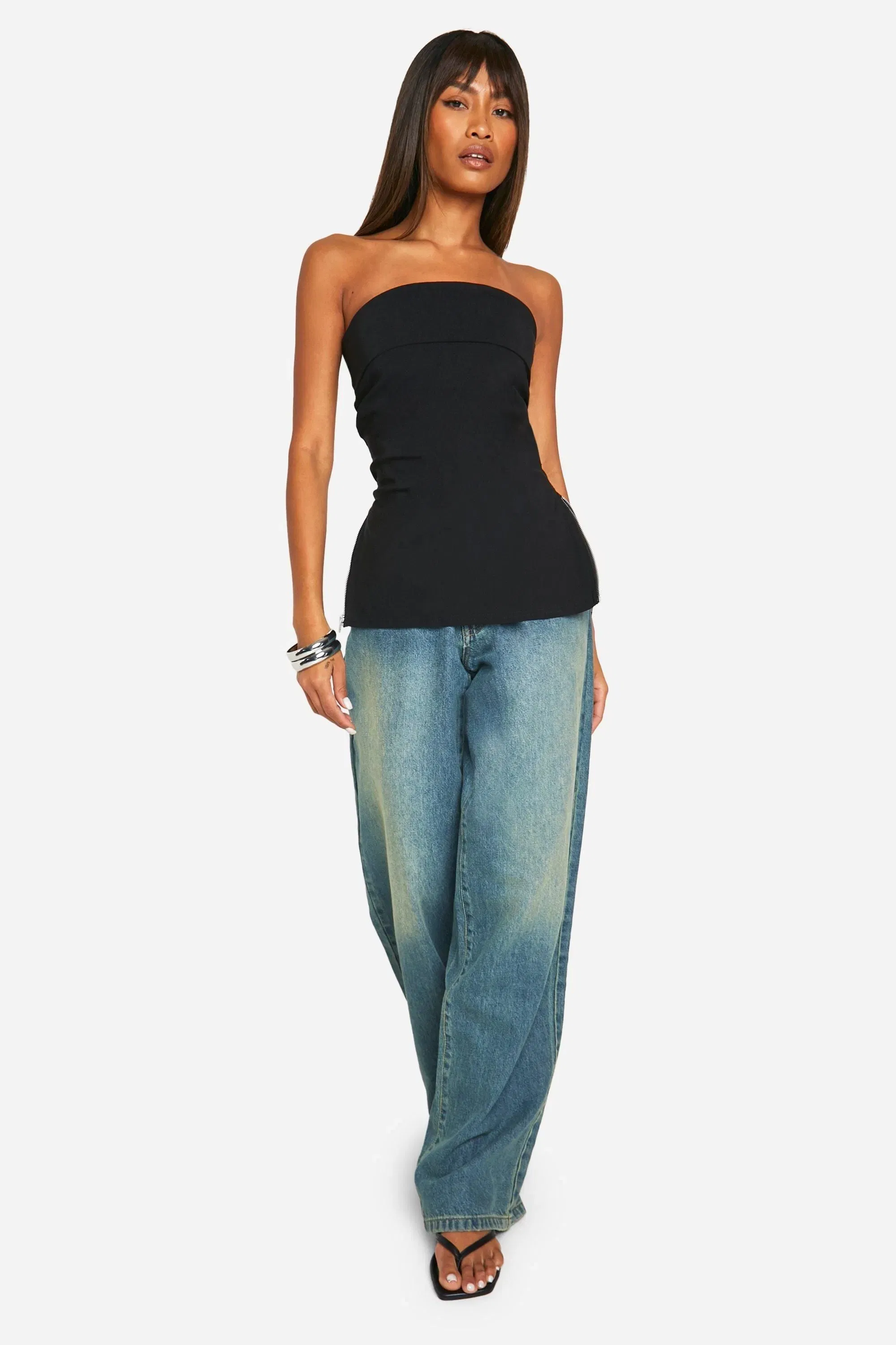 Bengaline Longline Split Hem Corset