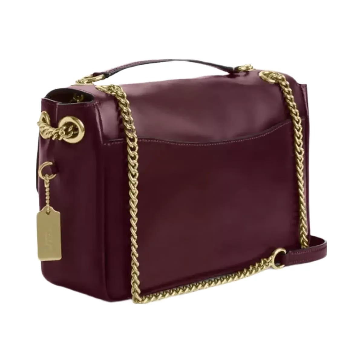 Coach Elodie Crossbody Bag in Gold Dark Wine