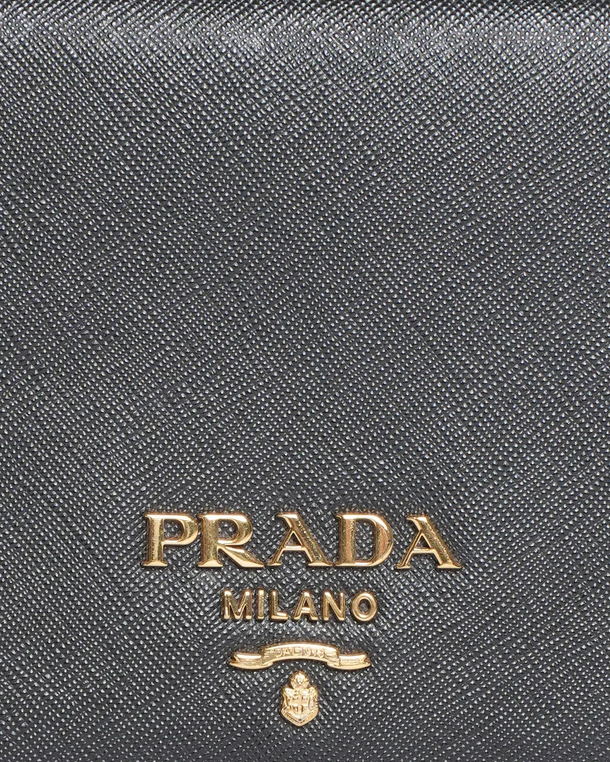 Prada Saffiano Leather Flap Chain Crossbody Bag in Black