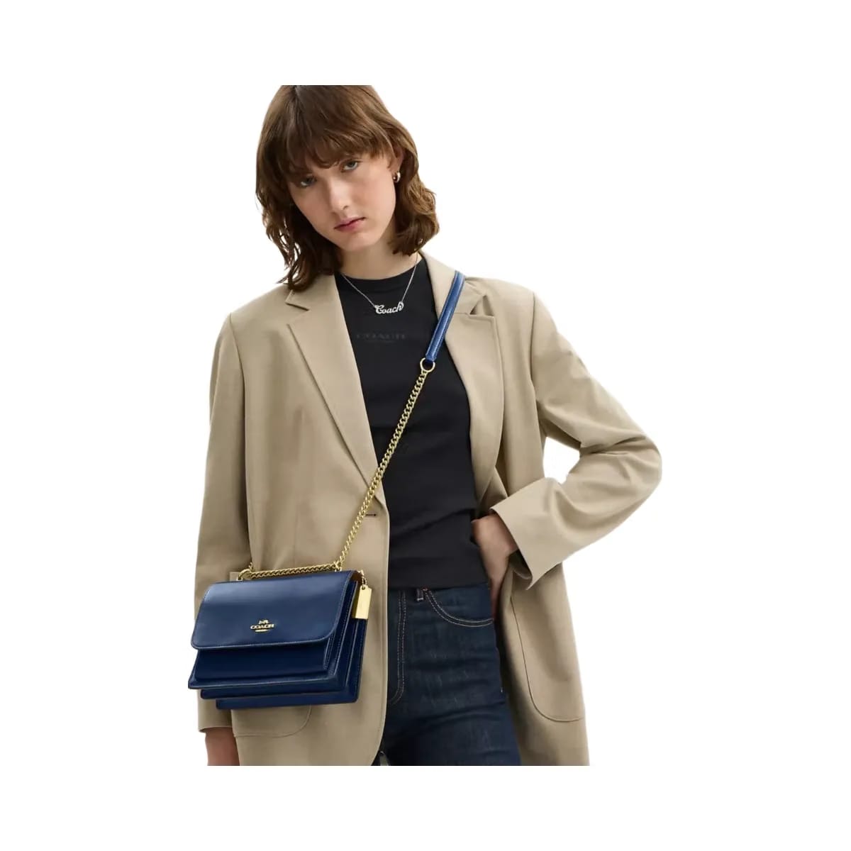Coach Klare Crossbody Bag in Gold Deep Blue