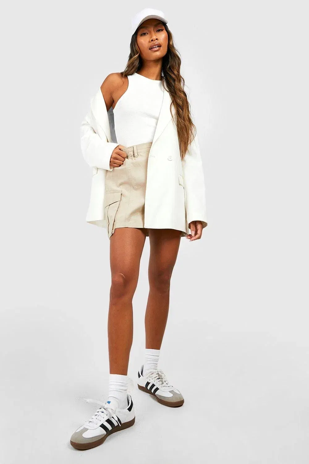 Elasticated Waist Micro Mini Cargo Skirt