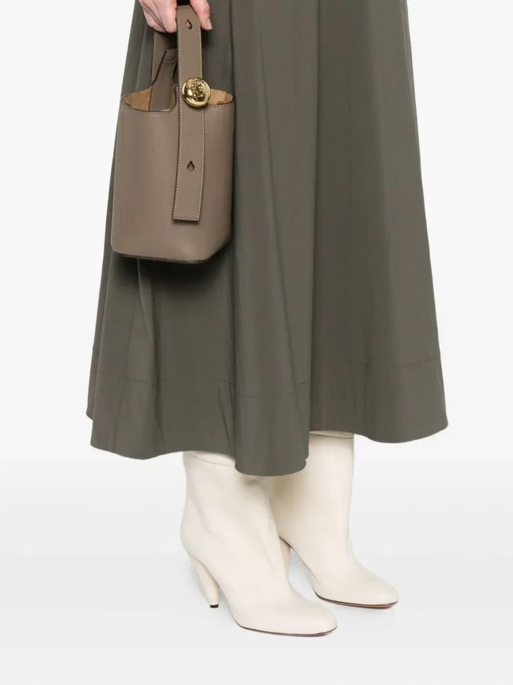 mini Pebble top-handle leather bucket bag