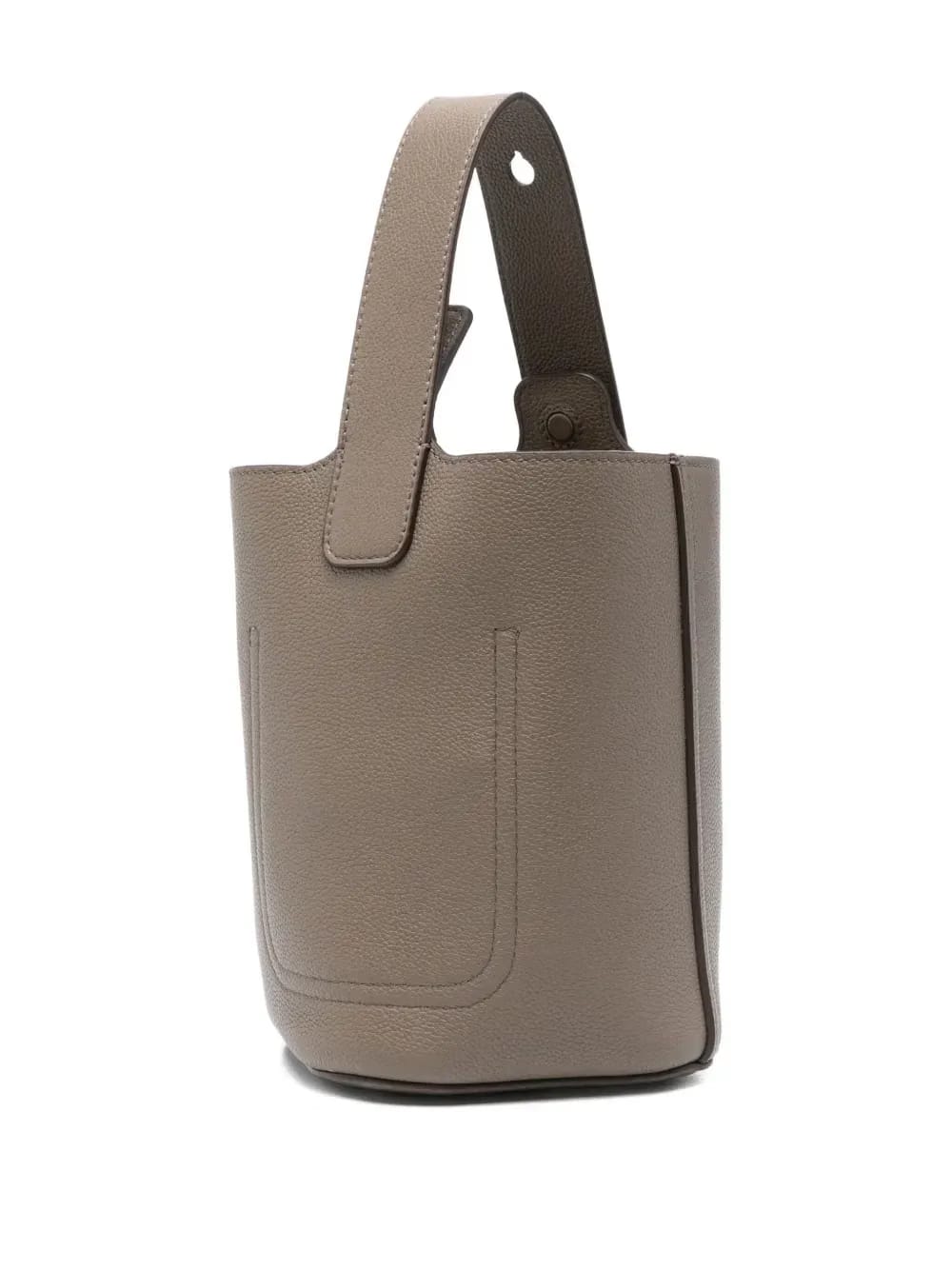 mini Pebble top-handle leather bucket bag