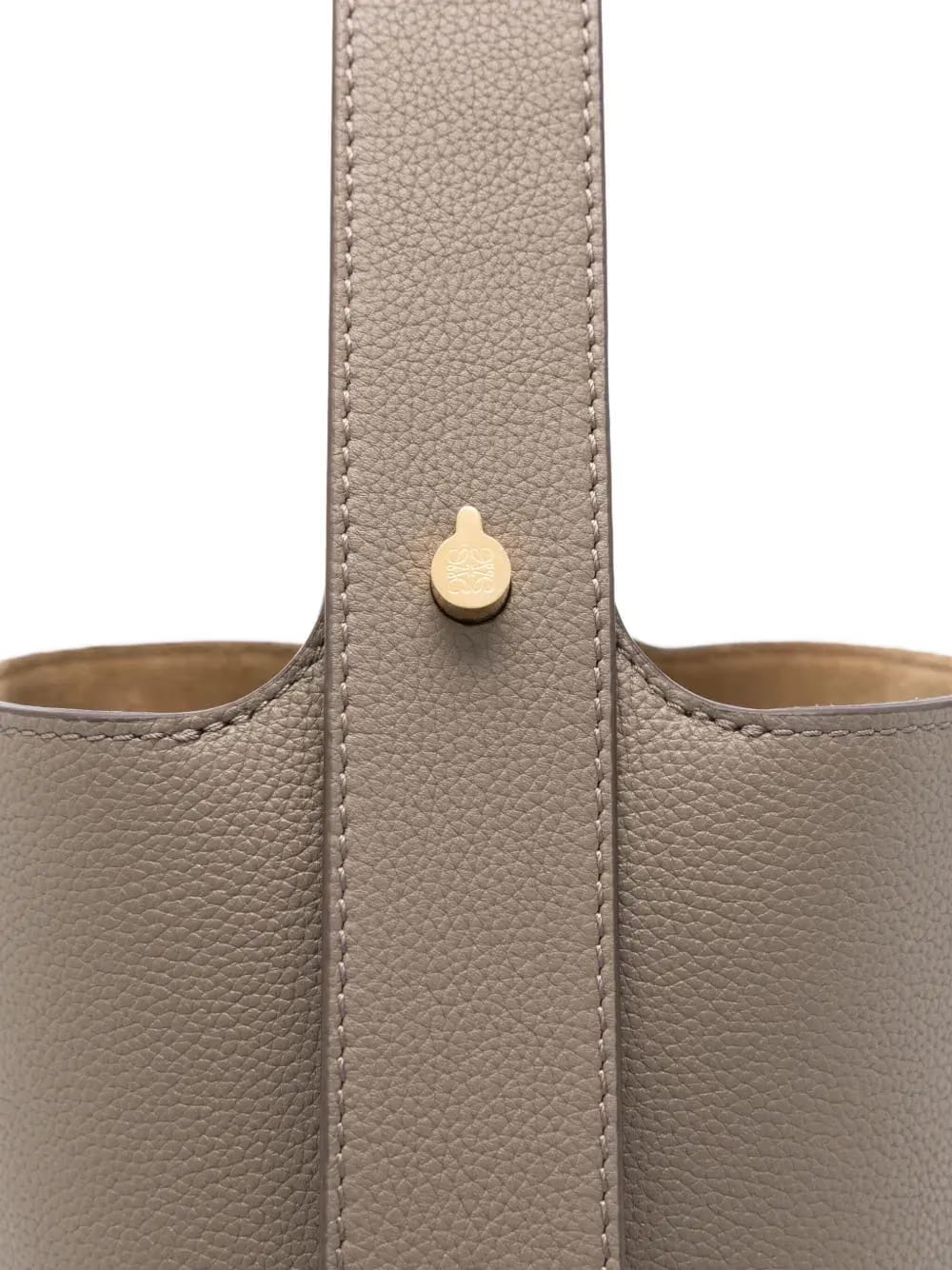mini Pebble top-handle leather bucket bag