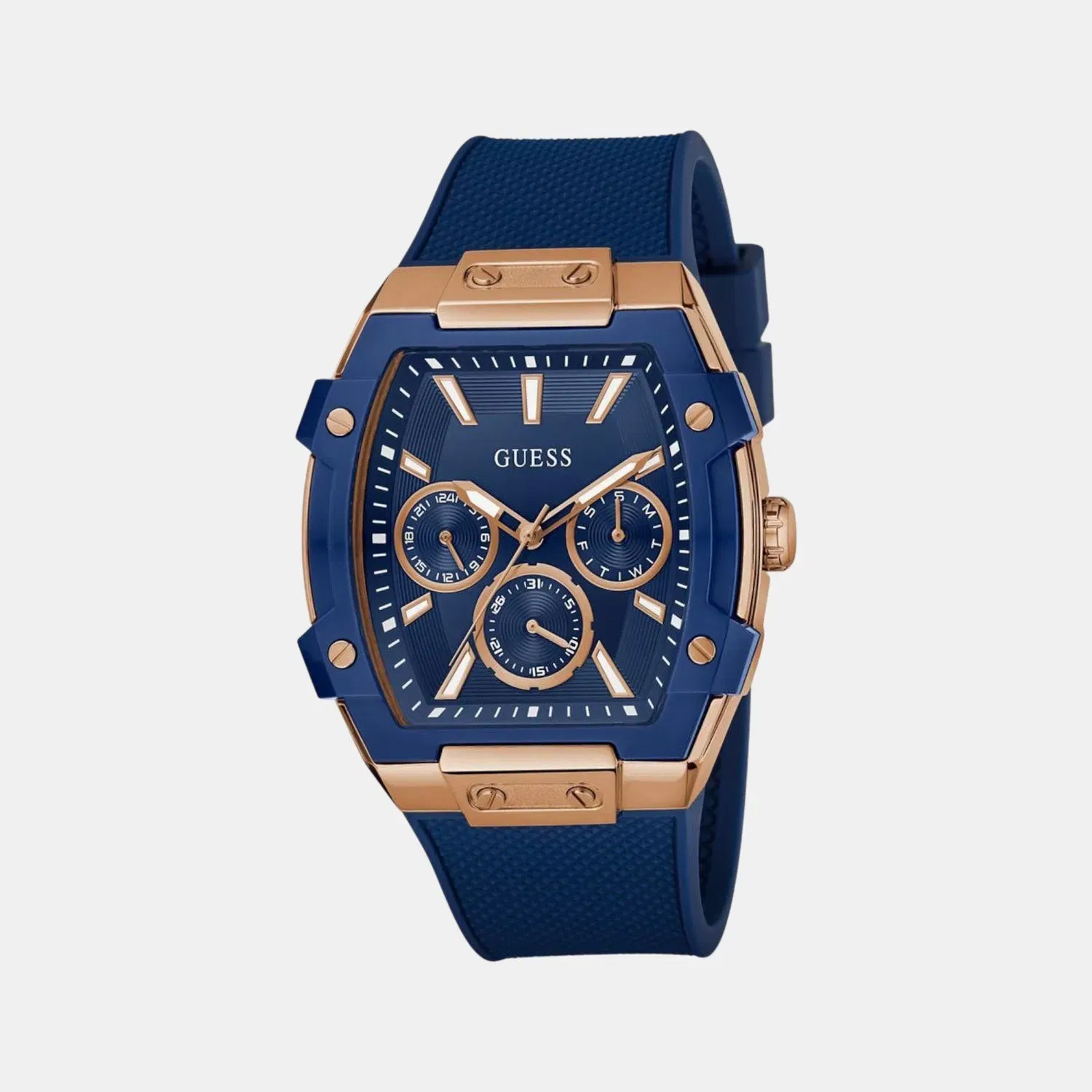 Guess Gt Phoenix Men Quartz Blue Dial Analog Stainless Steel Gw0956G4