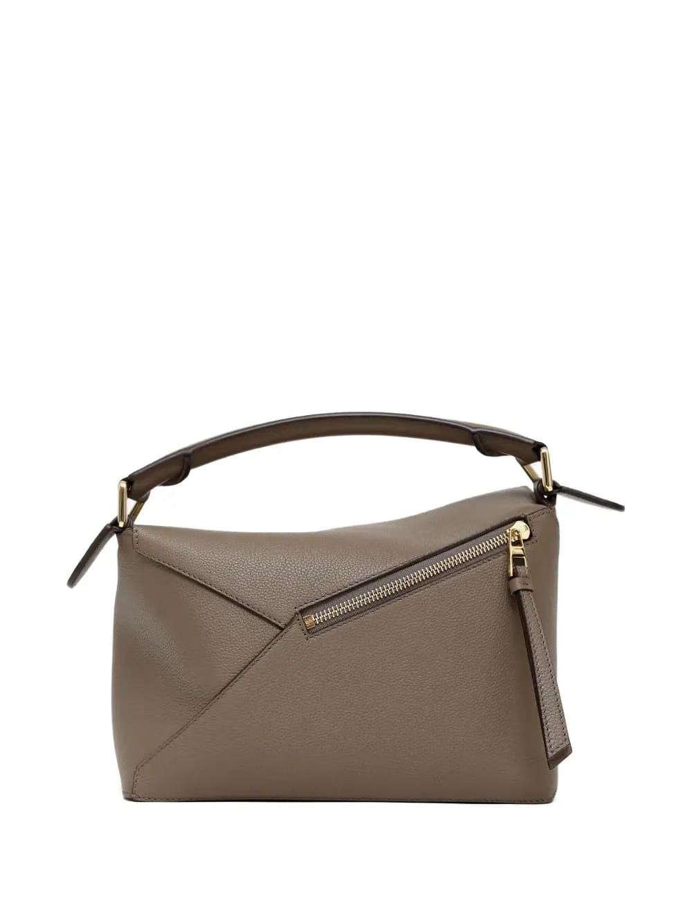Puzzle geometric leather tote bag