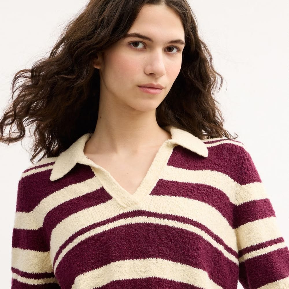 Striped Knit Polo