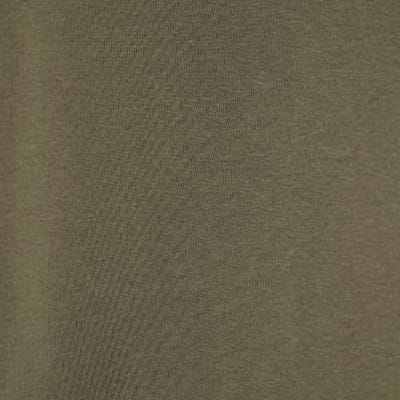 Khaki Short Sleeve Cotton Fitted Top