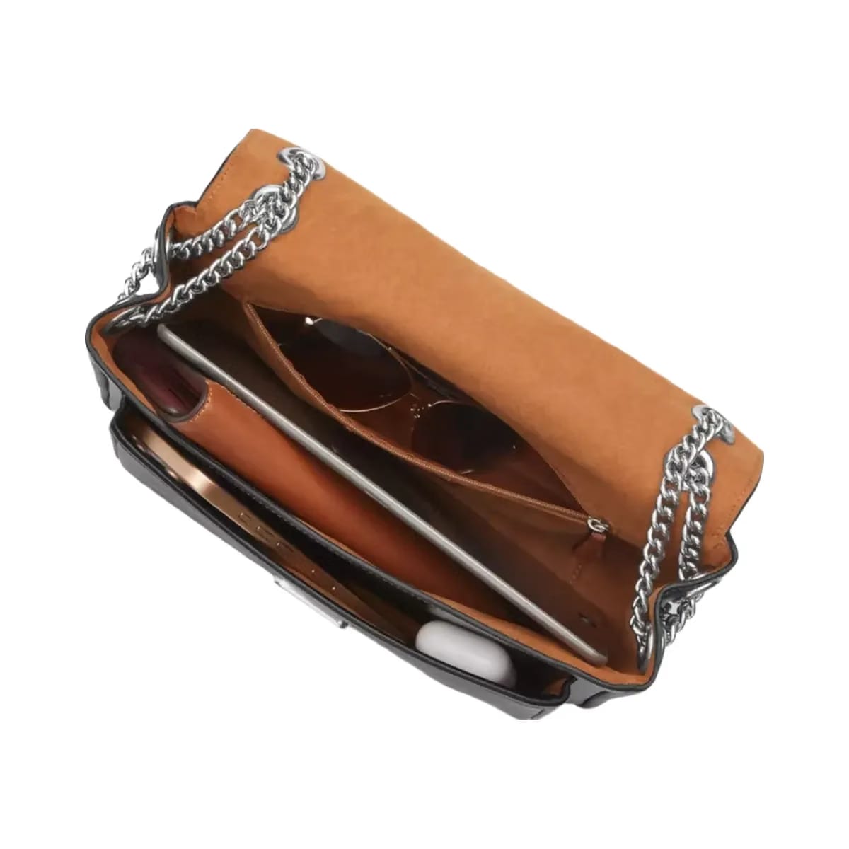 Coach Elodie Crossbody Bag in Silver Black