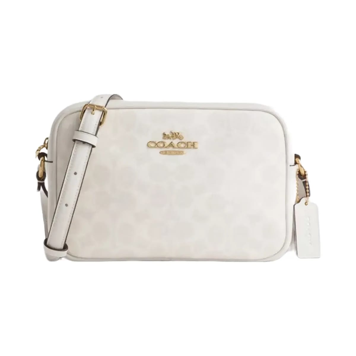 Coach Jamie Camera Bag In Signature Canvas in Gold White Chalk