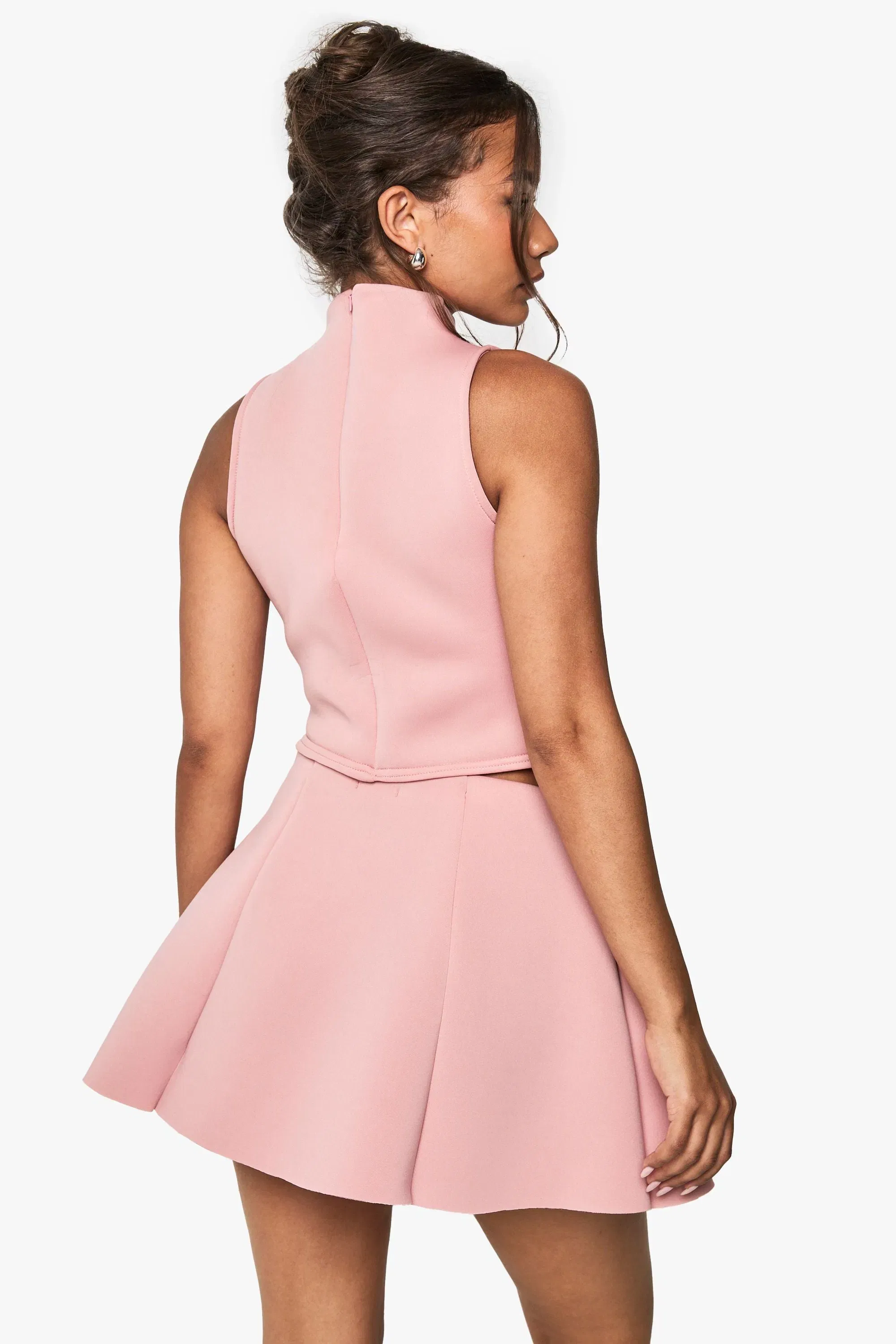 Scuba Pocket Detail A Line Skirt
