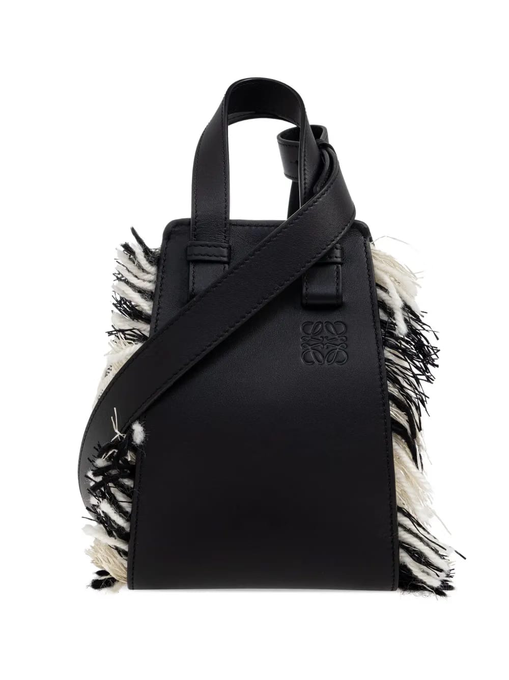 x Albers Compact Hammock fringed leather tote bag
