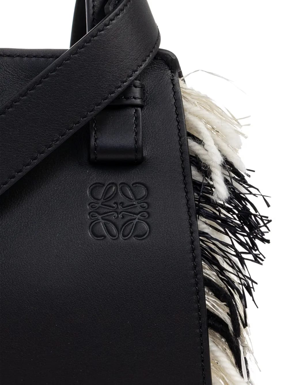 x Albers Compact Hammock fringed leather tote bag