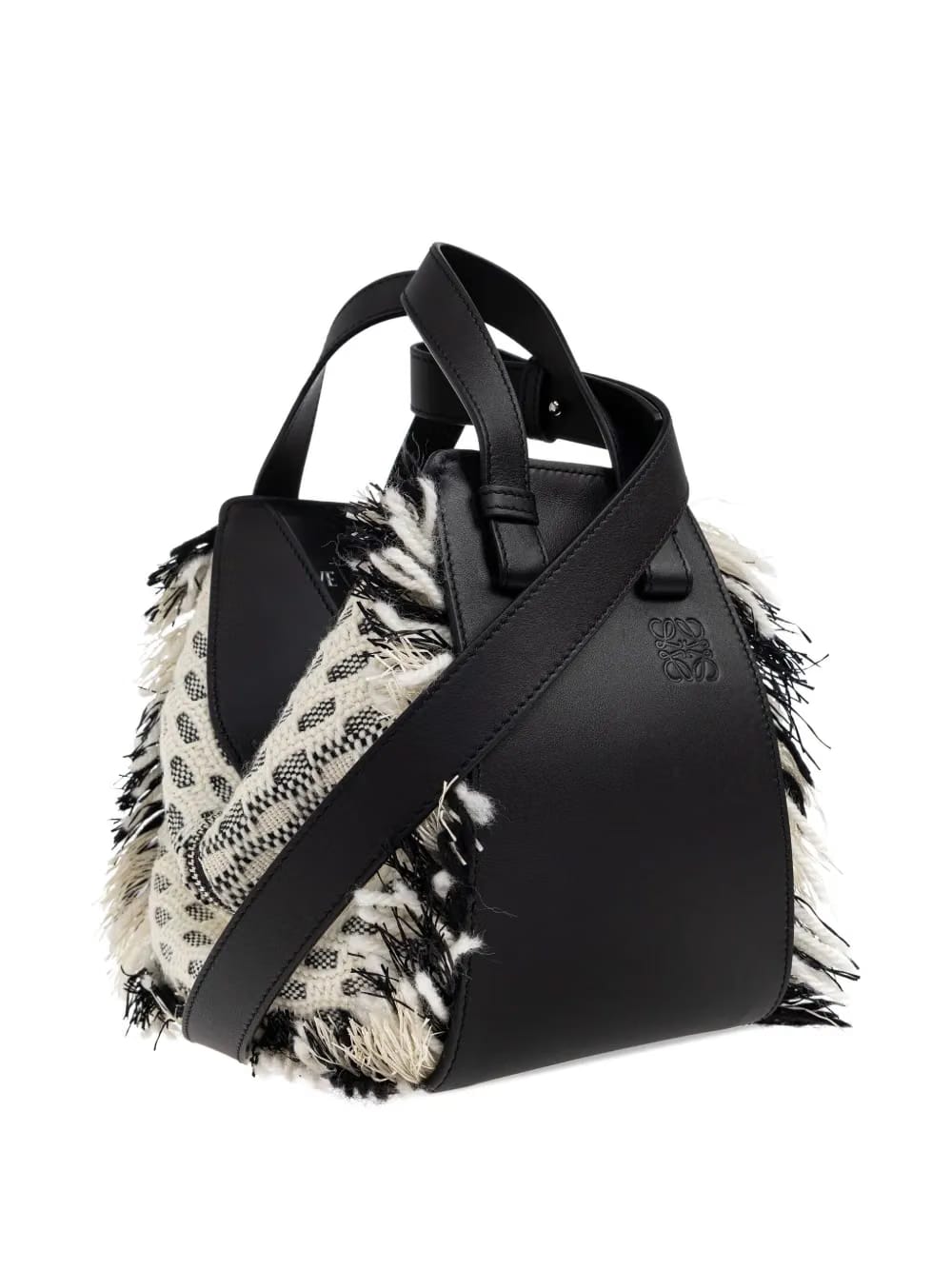 x Albers Compact Hammock fringed leather tote bag