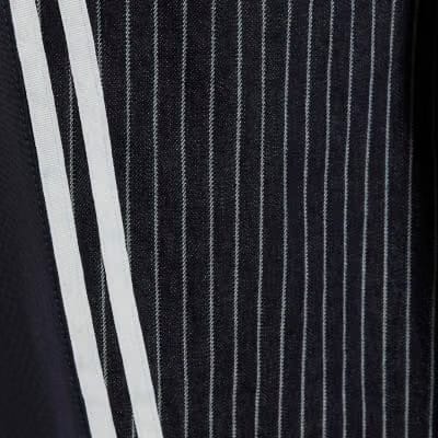 Navy Relaxed Straight Leg Stripe Hybrid Jeans