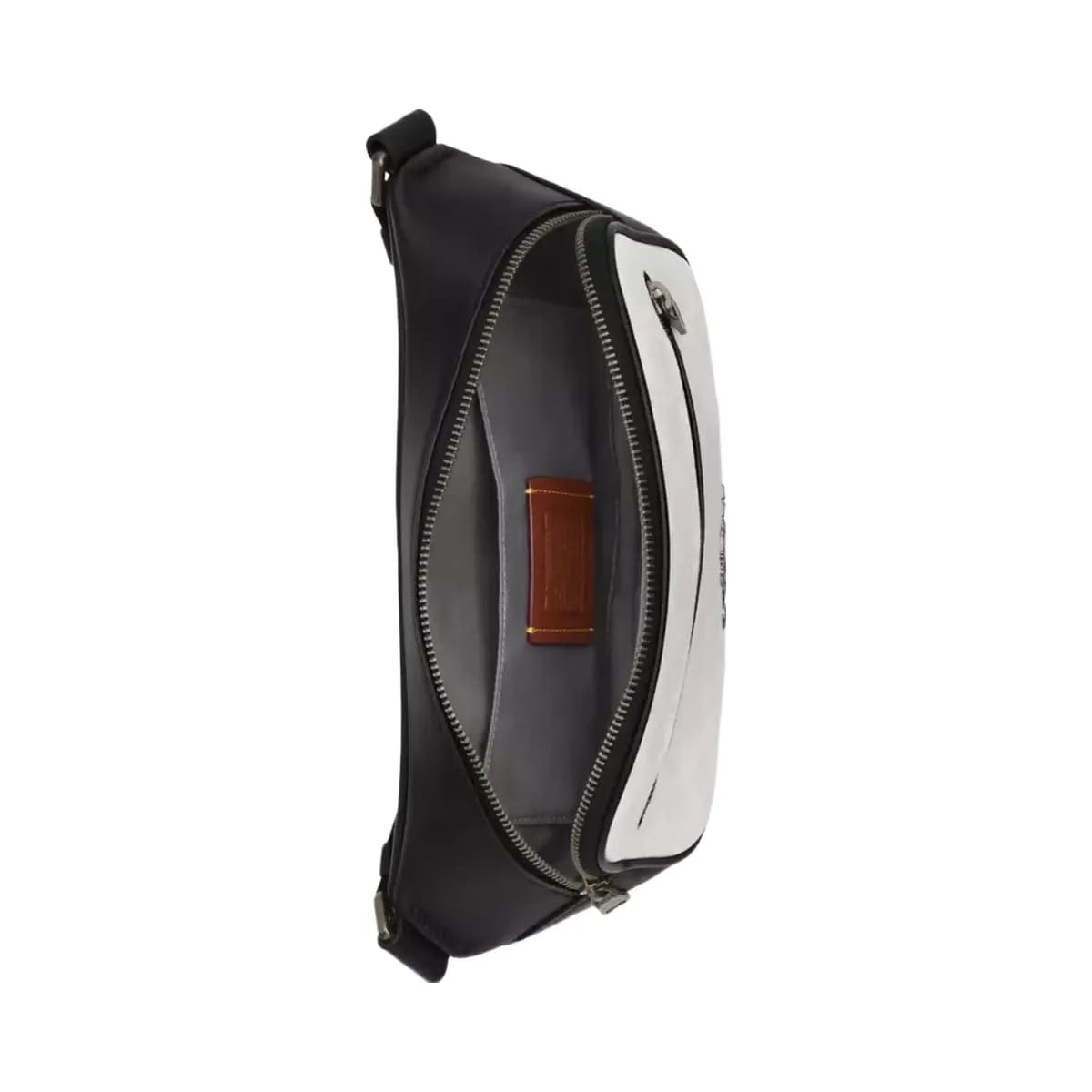 Coach Elias Belt Bag In Signature Canvas in Gunmetal Chalk Black
