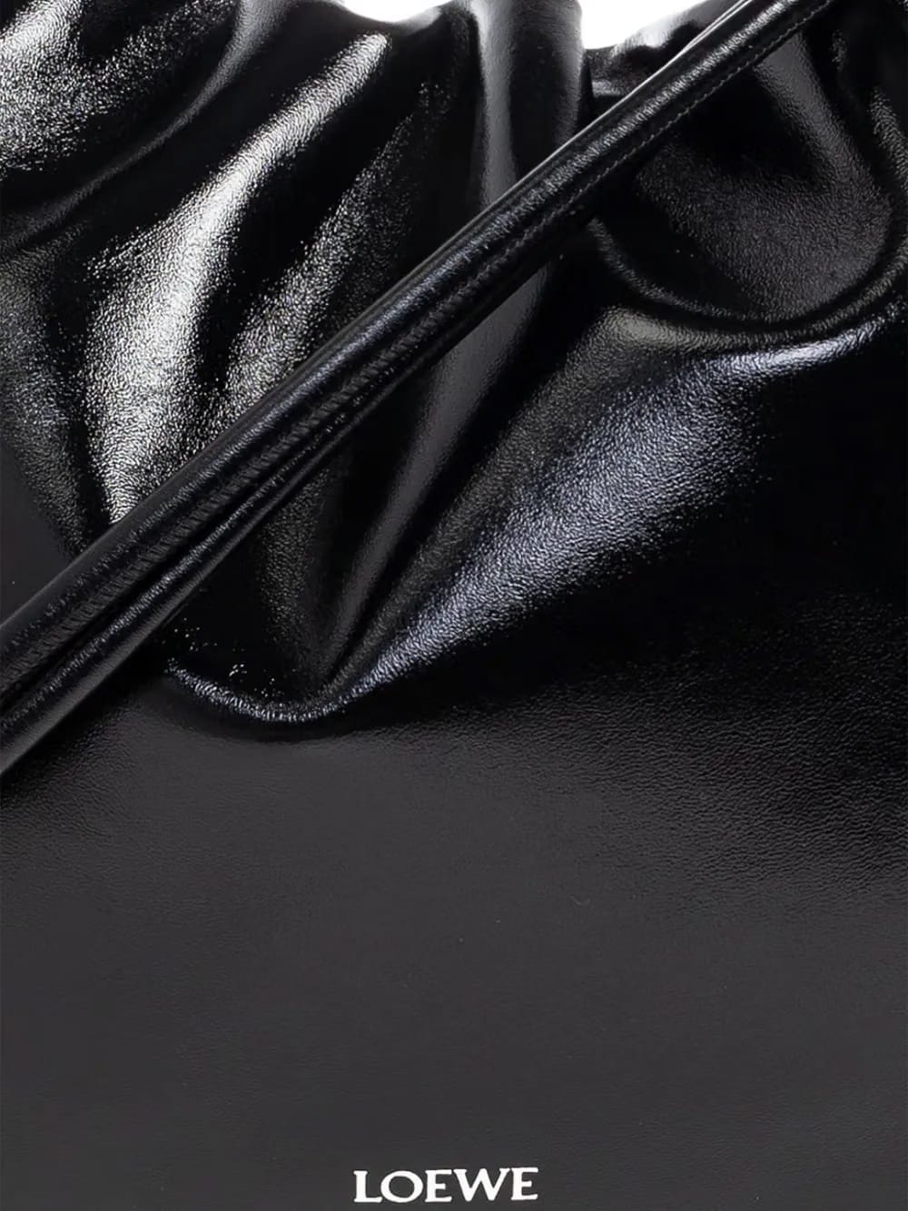 large Flamenco knotted leather shoulder bag