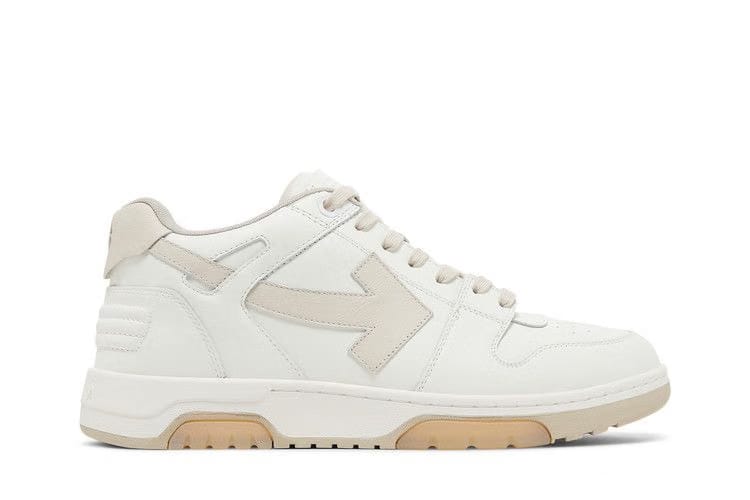 OFF-WHITE Out Of Office OOO Low Tops White Beige