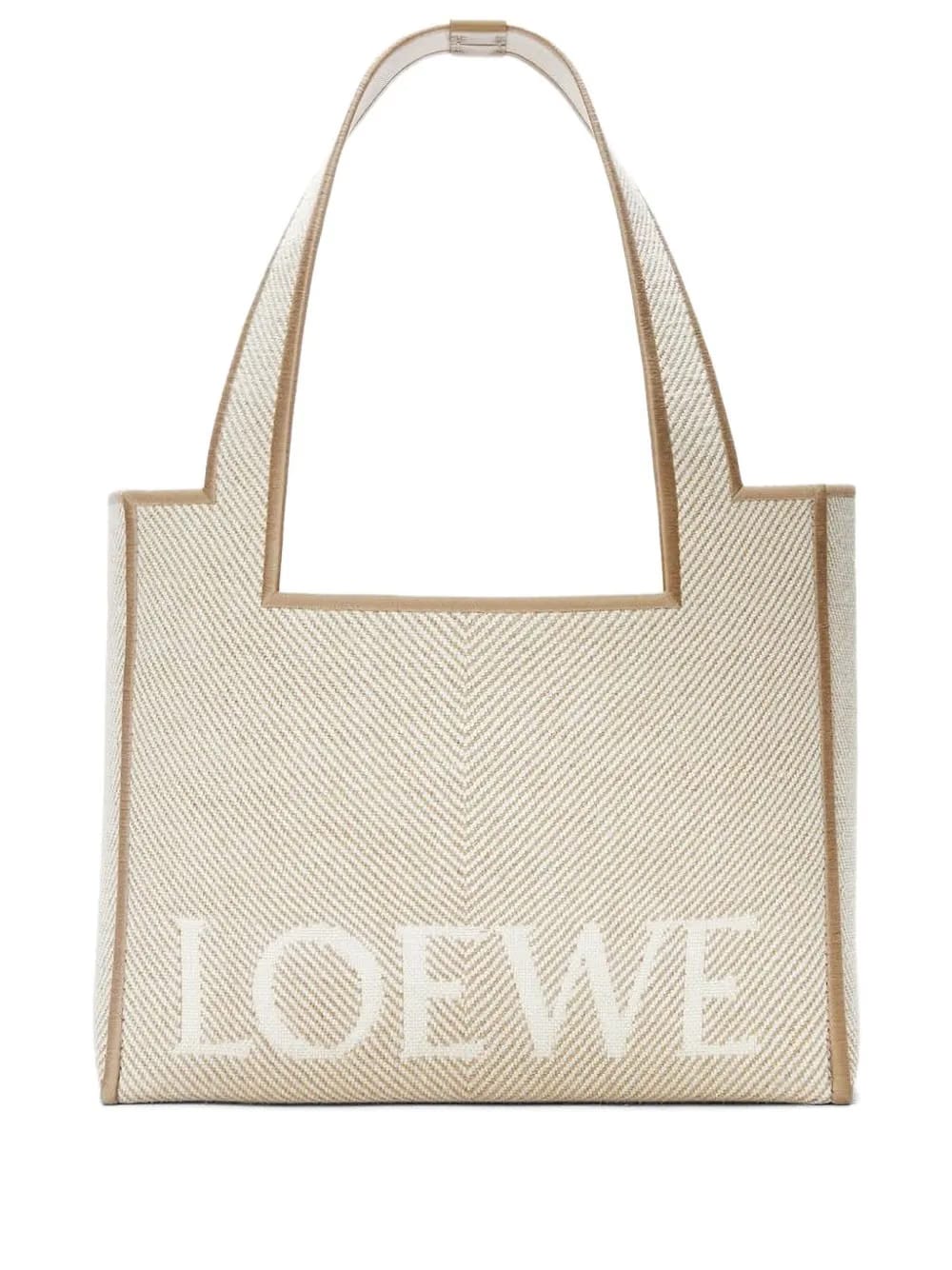 medium herringbone-pattern tote bag