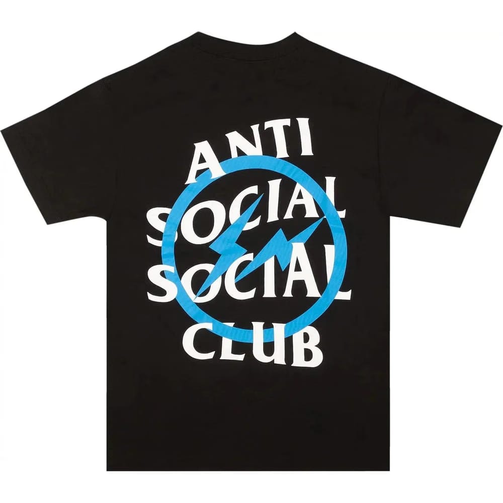 Anti Social Social Club x Fragment Design Blue Bolt Tee "Black"