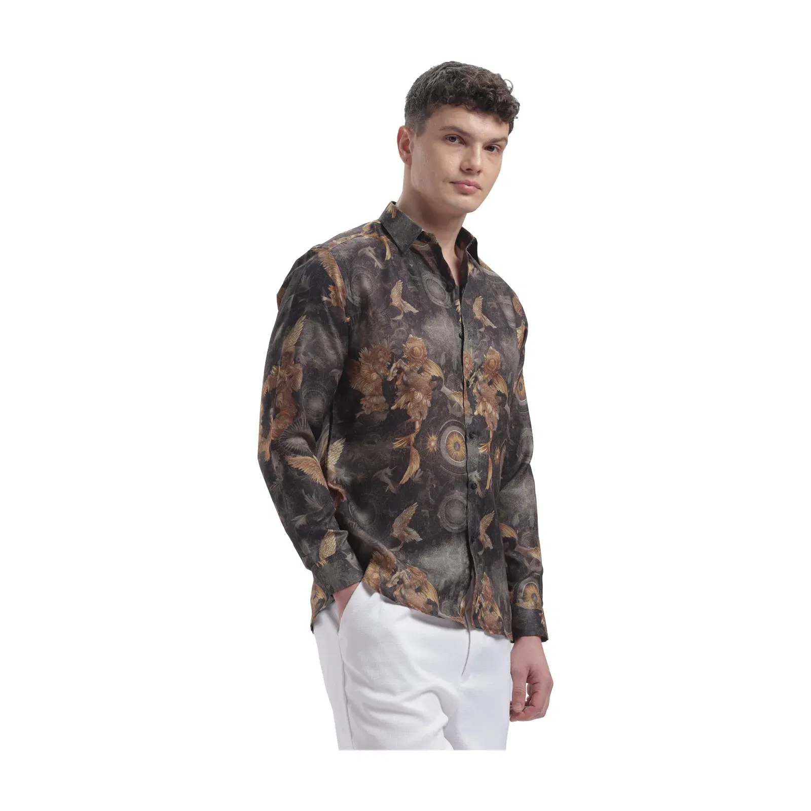 I'MHERE Essentials Black Eagle full sleeve shirt