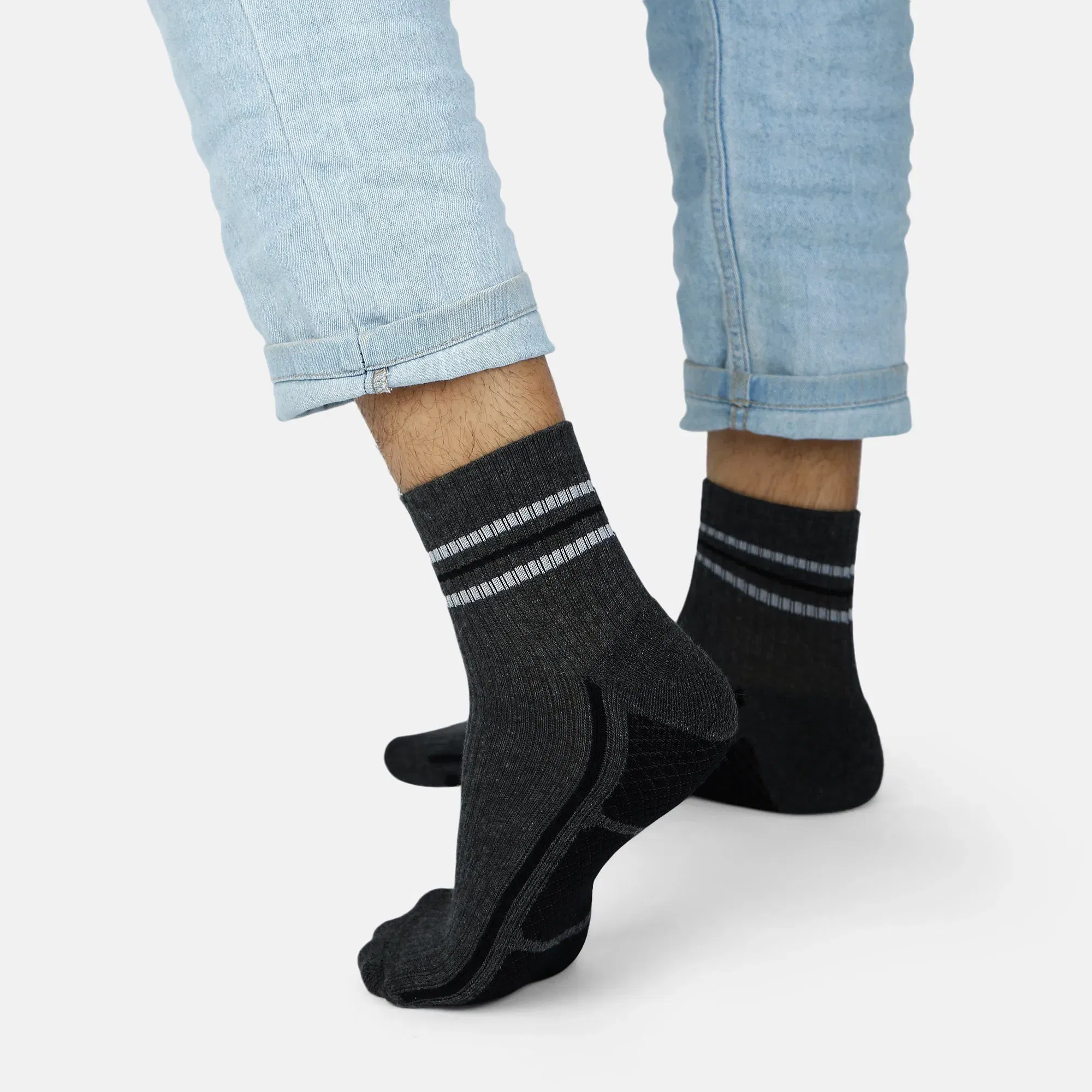 Men’s Full Cushioned High Ankle Socks for Sports
