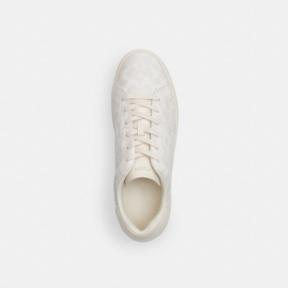 Men's Coach High Line Sneaker In Signature Canvas Off White