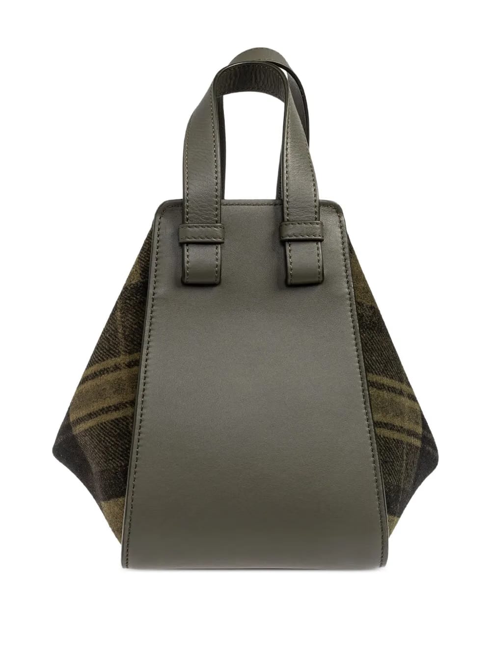 Hammock printed-tartan tote bag
