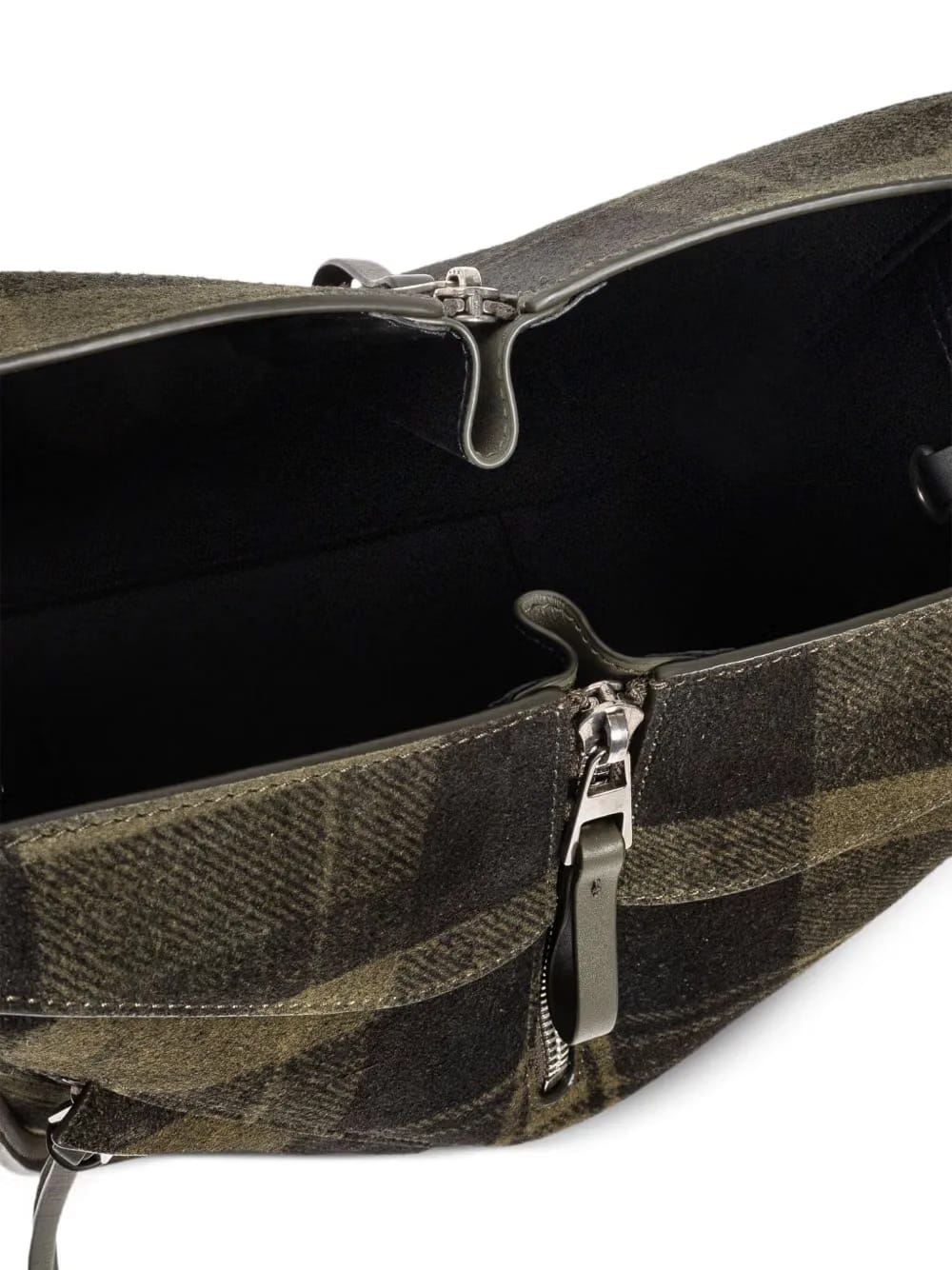 Hammock printed-tartan tote bag