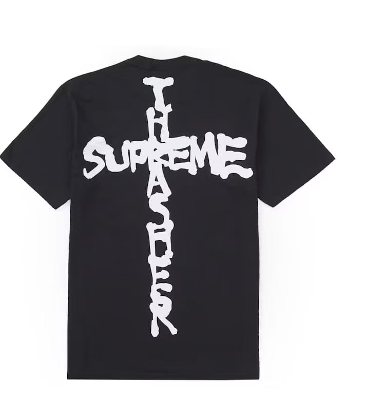 Supreme trasher cross tee black