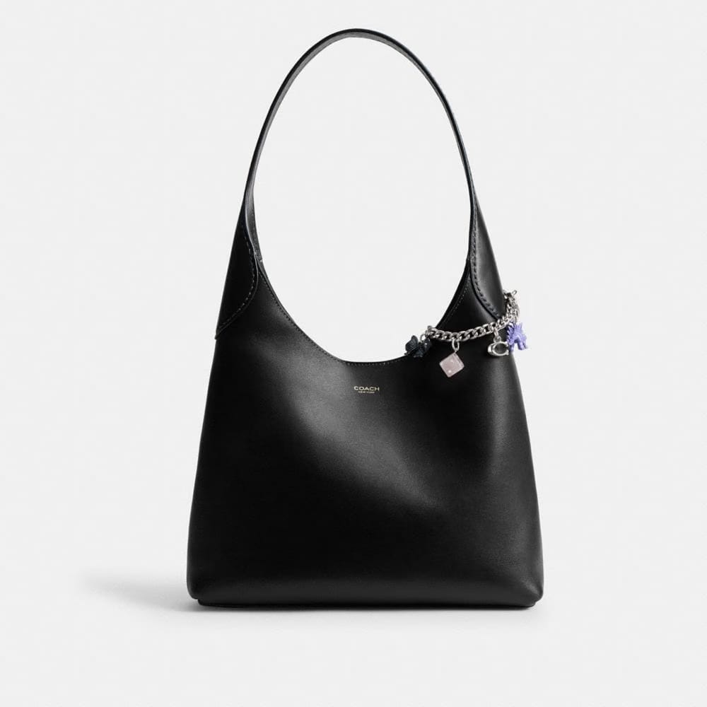 Coach Motif Chain Bag Charm Silver Multi