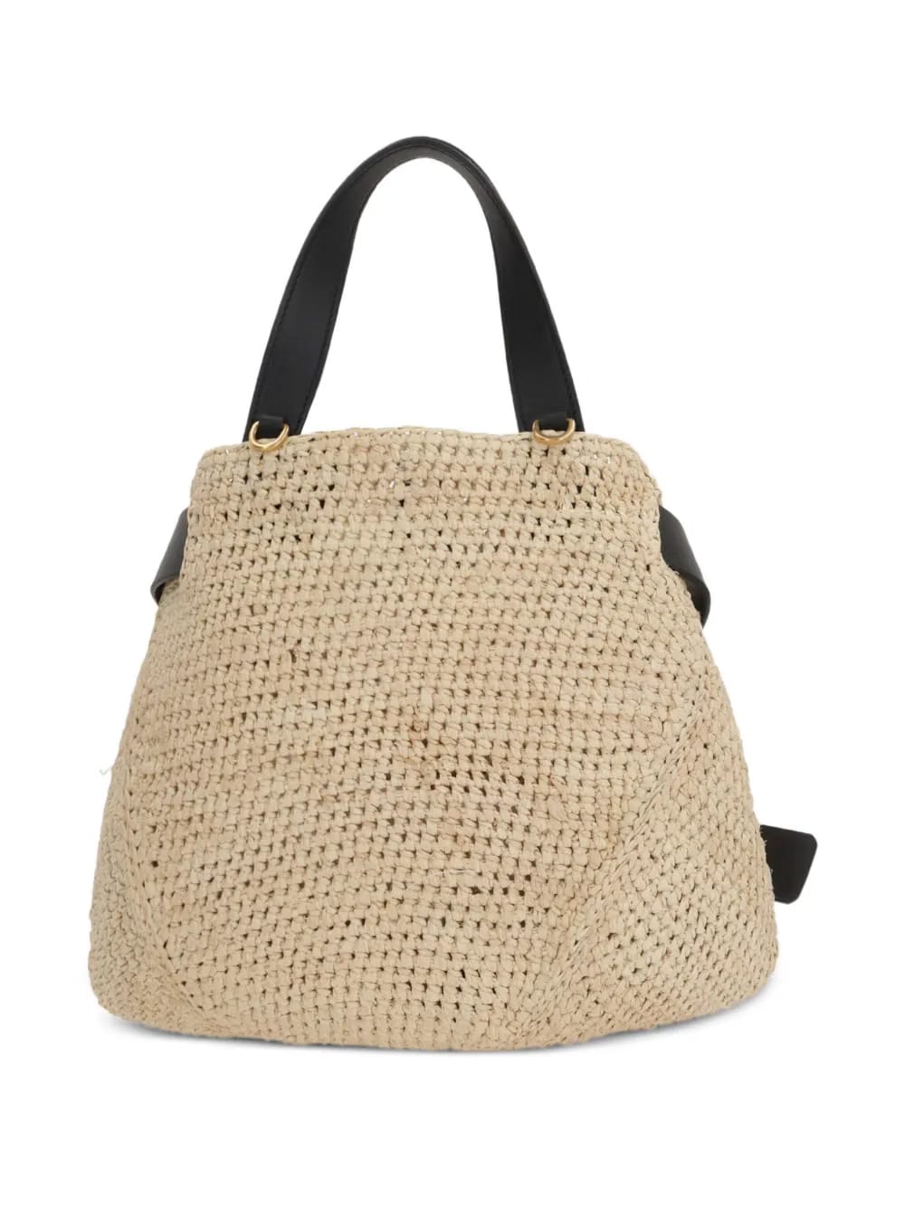 mini Punch Hole rafia-crochet cross body bag
