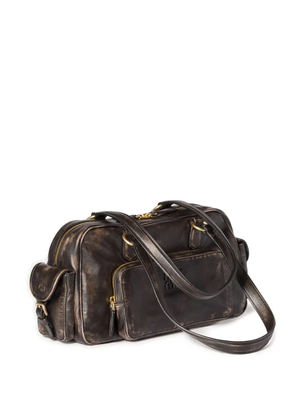 Pocket logo-embossed tote bag