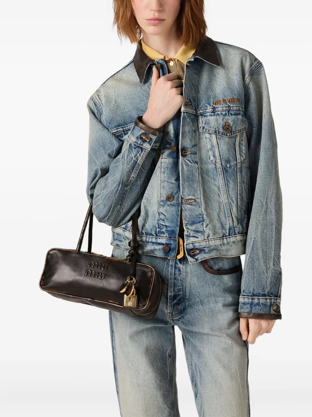 Beau logo-embossed tote bag