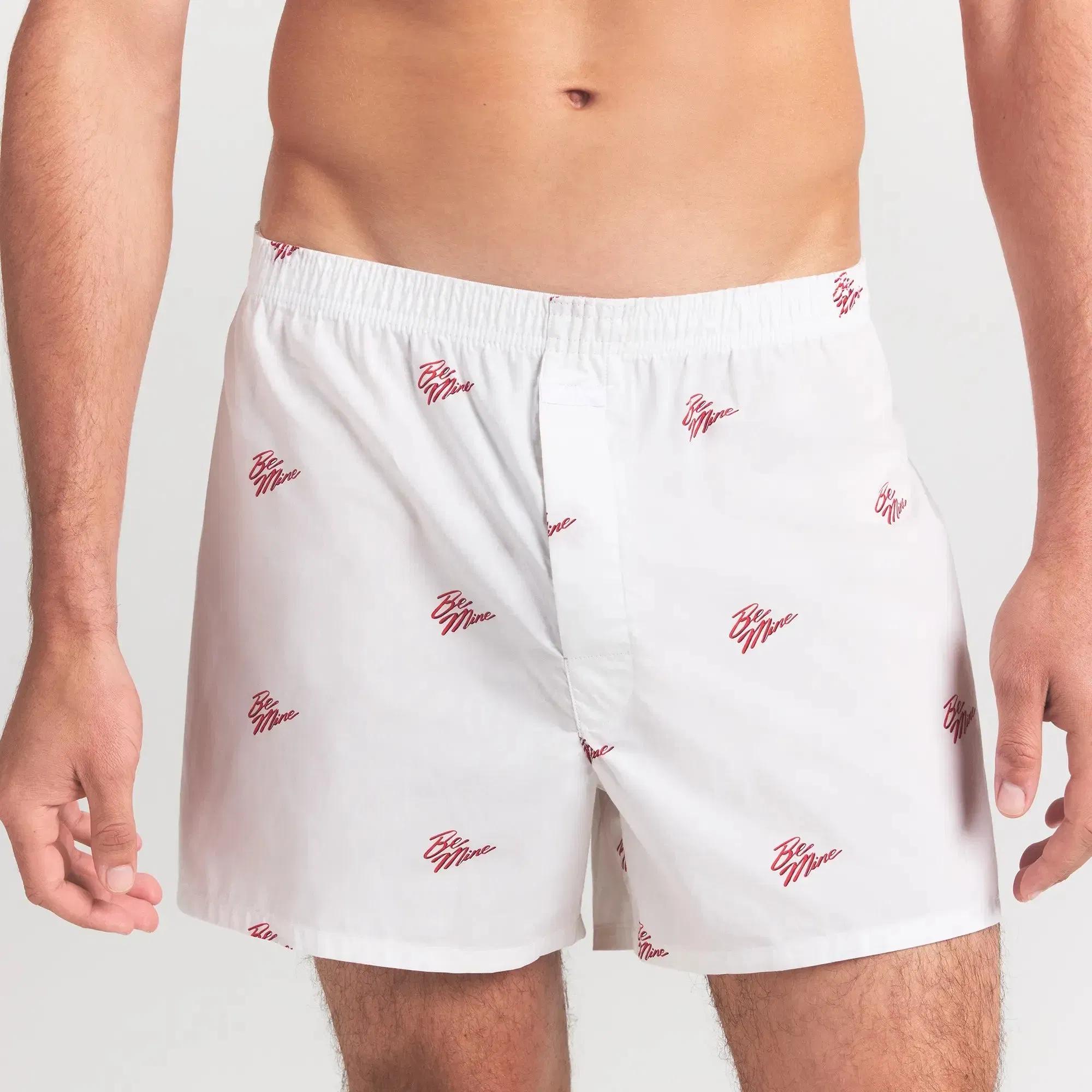 COTTON POPLIN MENS BOXER | CHALK BE MINE
