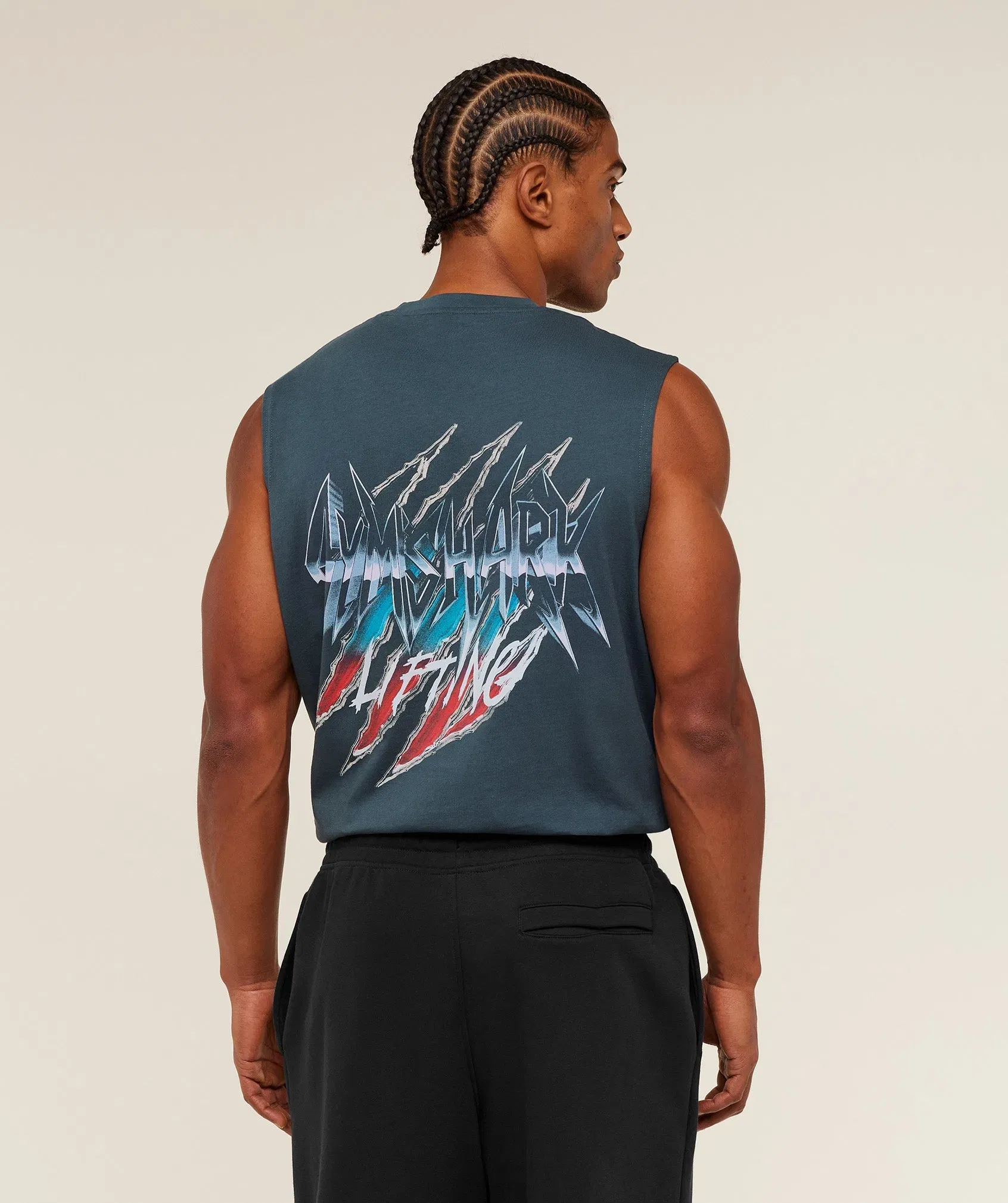 Gymshark Eagle Band Style Graphic Tank - GS Stealth Blue
