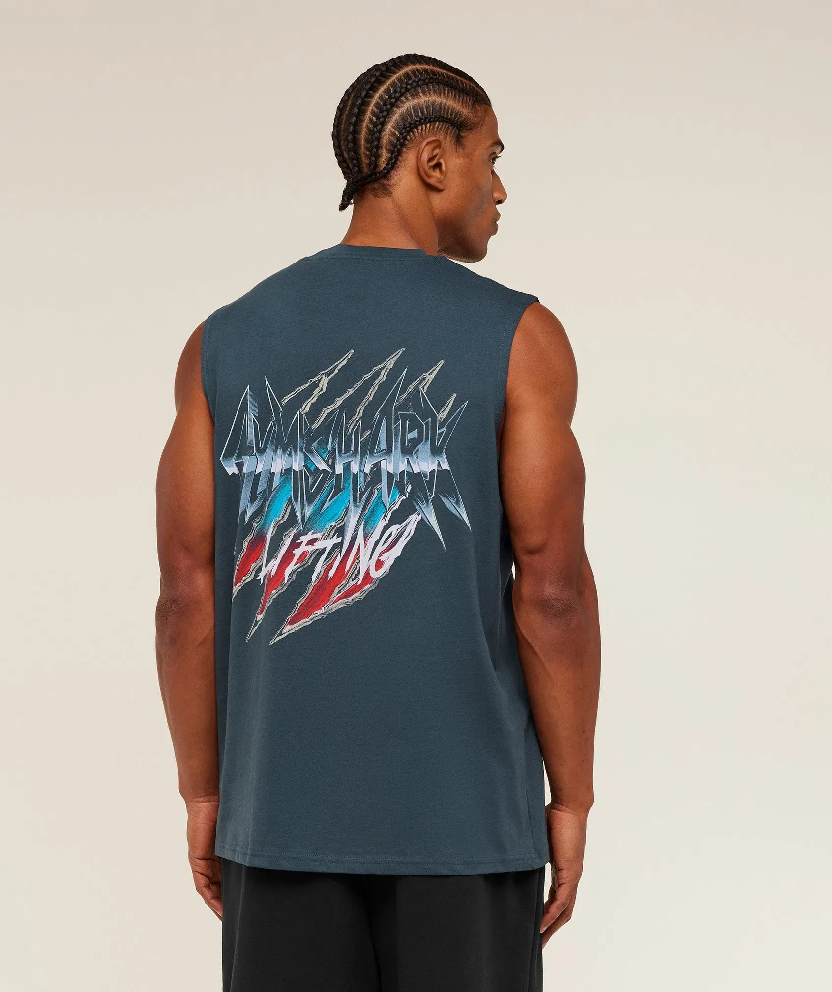 Gymshark Eagle Band Style Graphic Tank - GS Stealth Blue