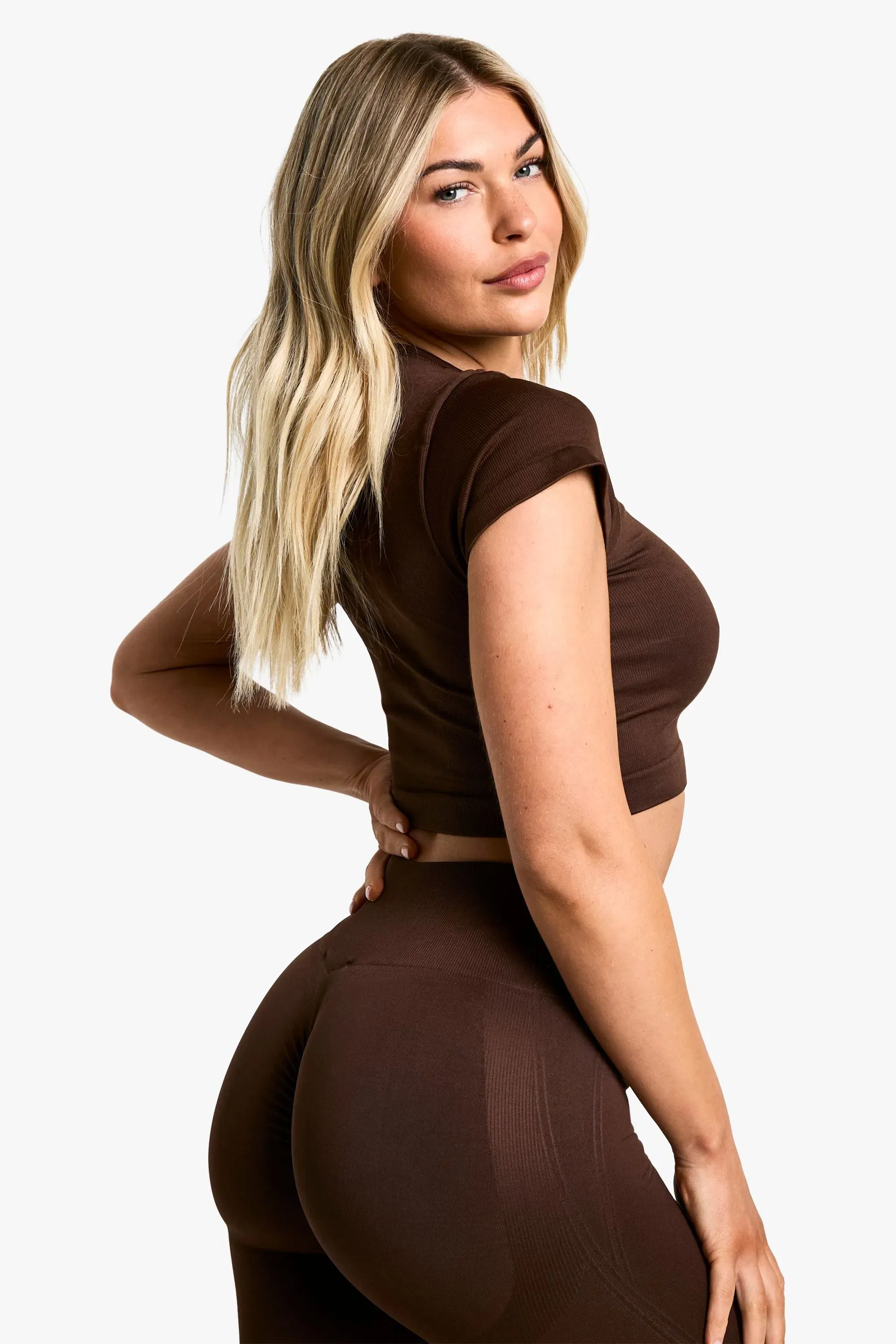 Seamless Seam Detail Crop Active Top