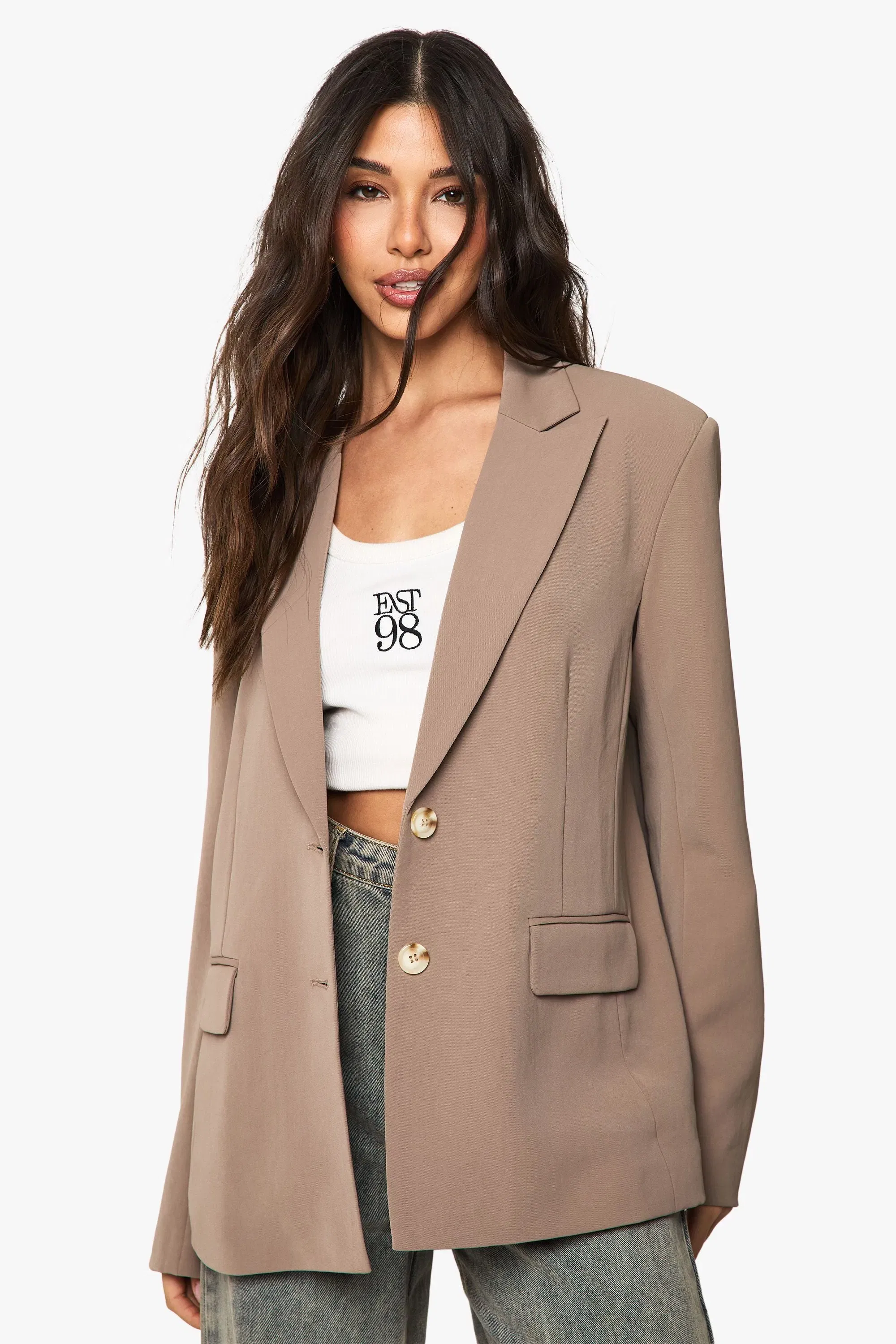 Tailored Woven Single Breast Blazer