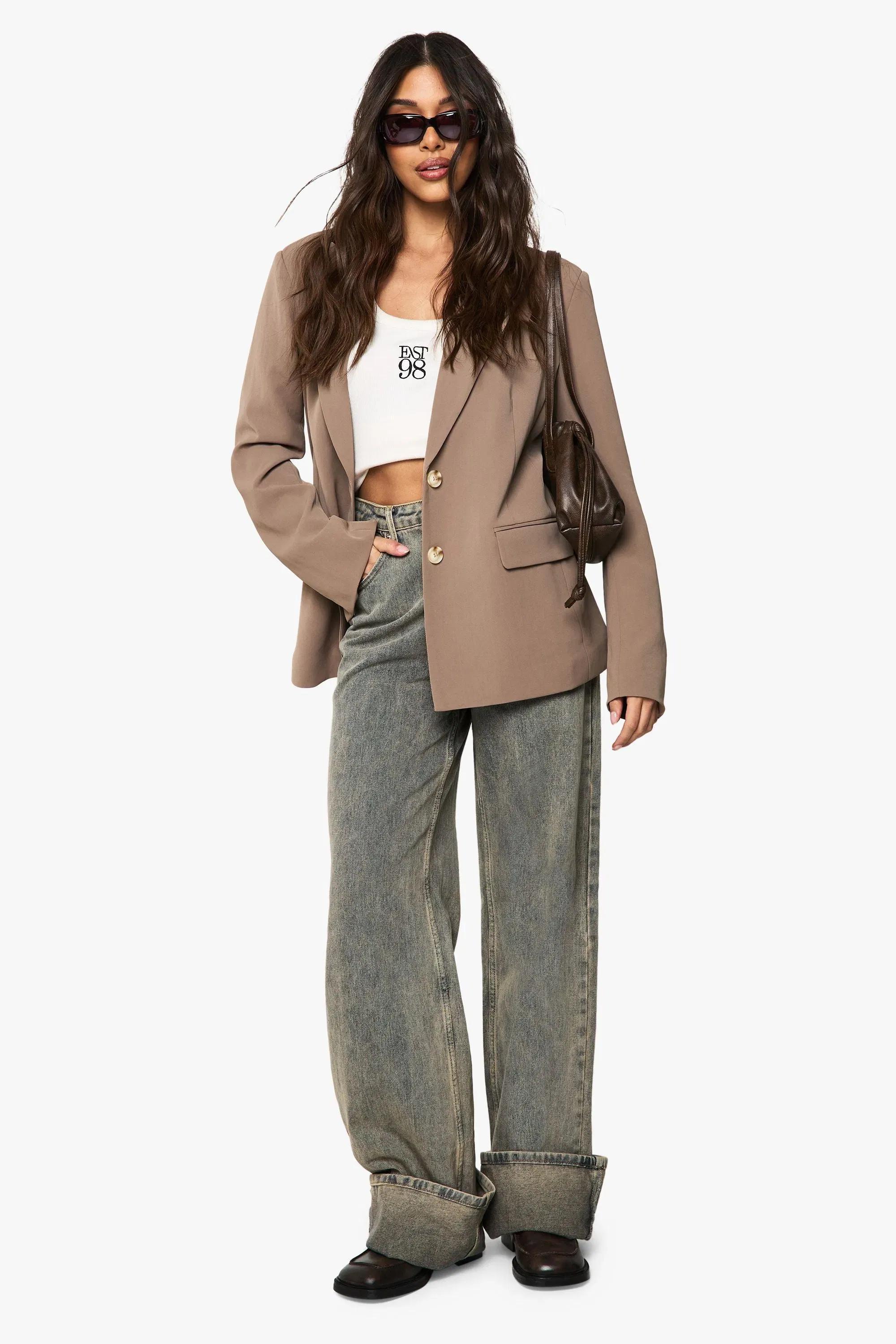 Tailored Woven Single Breast Blazer